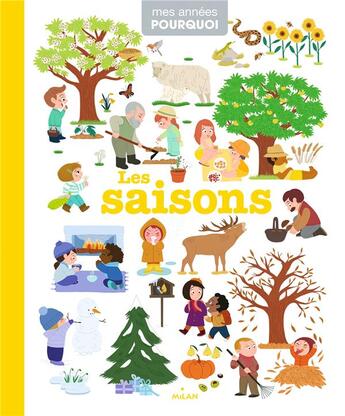 Couverture du livre « Les saisons » de Delphine Huguet aux éditions Milan