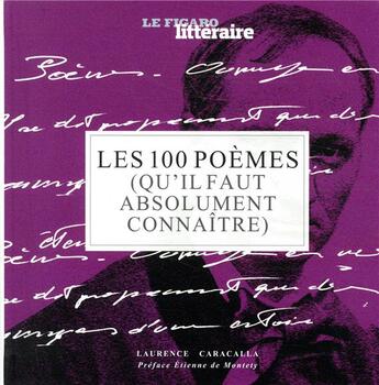 Couverture du livre « Les 100 plus beaux poèmes » de Le Figaro aux éditions Societe Du Figaro