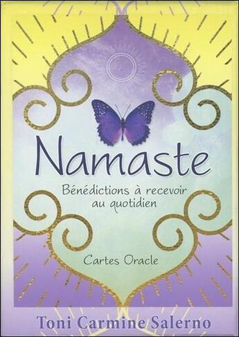 Couverture du livre « Namaste ; bénédictions à recevoir au quotidien ; coffret » de Toni Carmine Salerno aux éditions Vega