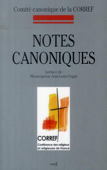 Couverture du livre « Notes canoniques » de Comite Cano Corref aux éditions Cerf