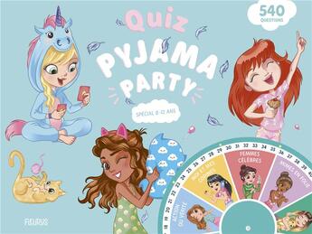 Couverture du livre « Quiz et défis pyjama party » de Isabelle Mandrou aux éditions Fleurus