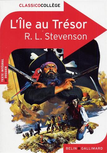 Couverture du livre « L'île au trésor » de Robert Louis Stevenson et Juliette Morando aux éditions Belin Education