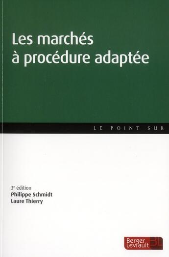 Couverture du livre « Marchés à procédure adaptée (3e édition) » de  aux éditions Berger-levrault