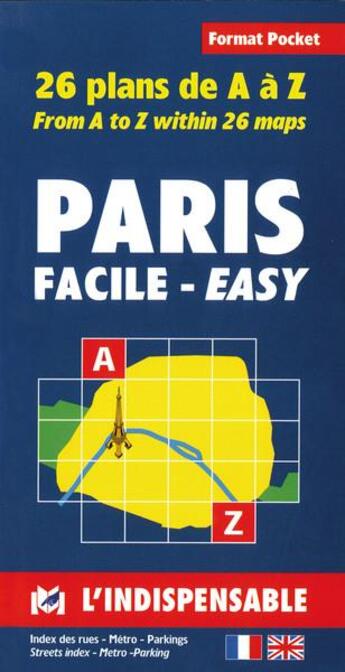 Couverture du livre « R10 Paris facile ; 26 plans de A à Z » de  aux éditions L'indispensable