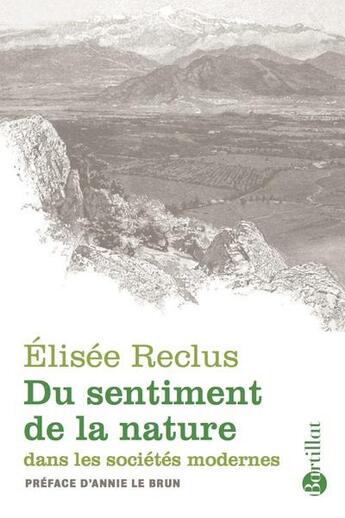 Couverture du livre « Du sentiment de la nature dans les sociétés modernes » de Elisee Reclus aux éditions Bartillat