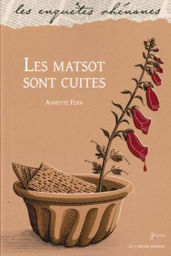 Couverture du livre « Les matsot sont cuites » de Annette Fern aux éditions Le Verger