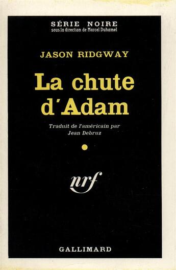 Couverture du livre « La chute d'adam » de Ridgway Jason aux éditions Gallimard