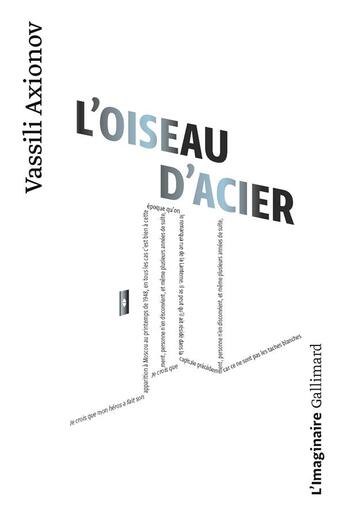 Couverture du livre « L'oiseau d'acier » de Vassili Axionov aux éditions Gallimard