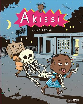 Couverture du livre « Akissi Tome 9 : aller-retour » de Marguerite Abouet et Mathieu Sapin aux éditions Gallimard Bd