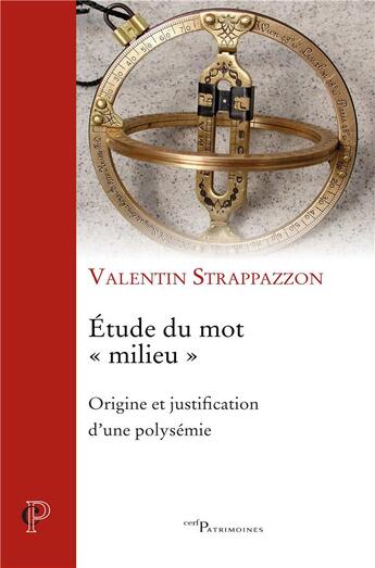 Couverture du livre « Etude du mot milieu » de Valentin Strappazzon aux éditions Cerf