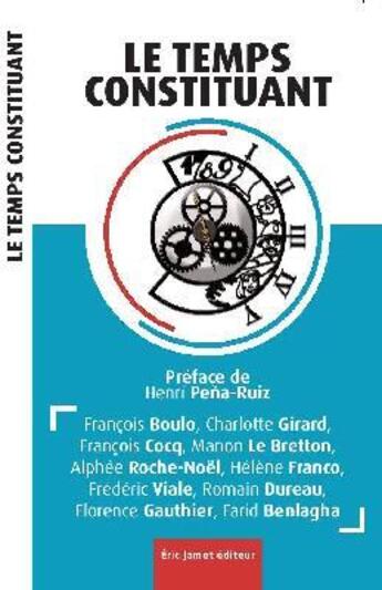 Couverture du livre « Le temps constituant » de  aux éditions Borrego