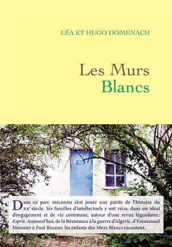 Couverture du livre « Les murs blancs » de Lea Domenach et Hugo Domenach aux éditions Grasset