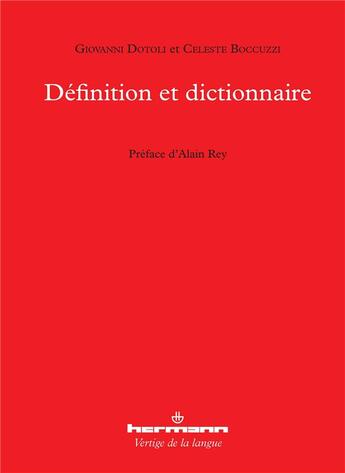 Couverture du livre « Definition et dictionnaire » de Giovanni Dotoli aux éditions Hermann