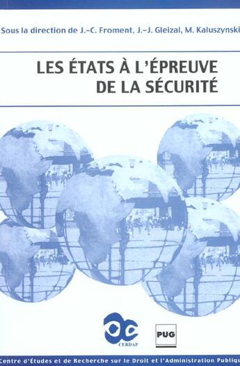 Couverture du livre « Etat a l'epreuve de la securite » de Froment/Gleizal aux éditions Pu De Grenoble