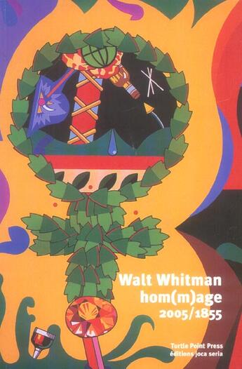 Couverture du livre « Walt whitman hommage 2005 1855 » de  aux éditions Joca Seria