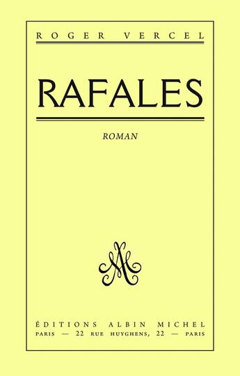 Couverture du livre « Rafales » de Roger Vercel aux éditions Albin Michel