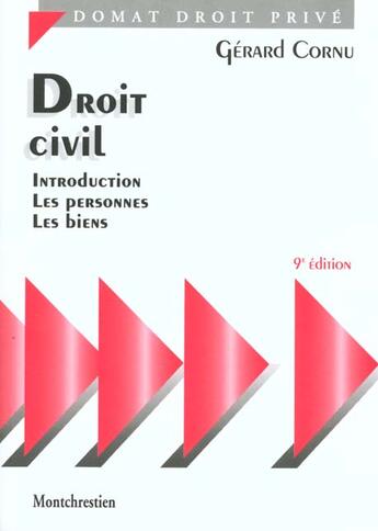 Couverture du livre « Droit civil 1 introd.personne » de Gerard Cornu aux éditions Lgdj