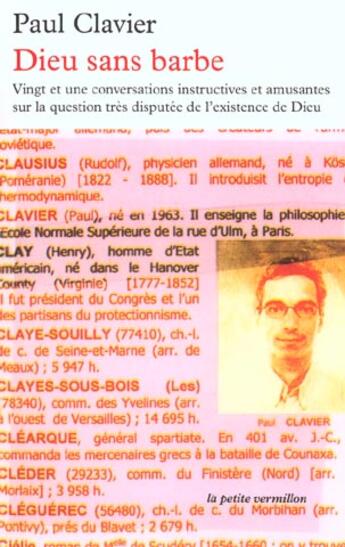 Couverture du livre « Dieu sans barbe » de Paul Clavier aux éditions Table Ronde