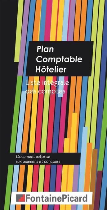 Couverture du livre « Plan comptable hotelier » de Picard Fontaine aux éditions Fontaine Picard