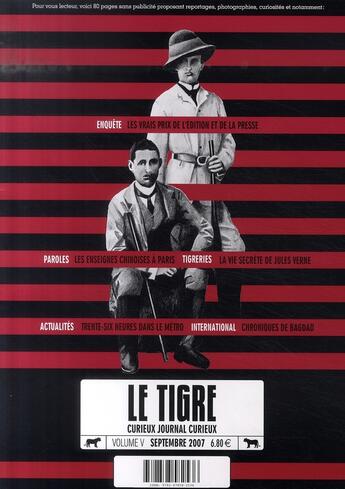 Couverture du livre « Tigre n 5 septembre 2007 » de  aux éditions Viviane Hamy