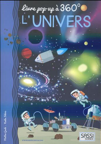 Couverture du livre « Atlas pop-up ; l'univers » de Nadia Fabris et Matteo Gaule aux éditions Sassi