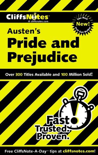 Couverture du livre « CliffsNotes on Austen's Pride and Prejudice » de Kalil Marie aux éditions Houghton Mifflin Harcourt