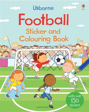 Couverture du livre « Football sticker and colouring book » de Sam Taplin aux éditions Usborne