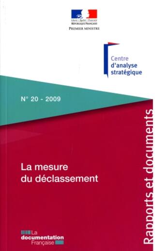 Couverture du livre « La mesure du déclassement (édition 2009) » de  aux éditions Documentation Francaise