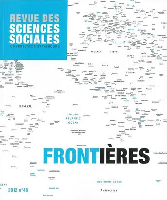 Couverture du livre « Revue Des Sciences Sociales N 48/2012. Frontieres » de Hintermeyer Pascal aux éditions Pu De Strasbourg