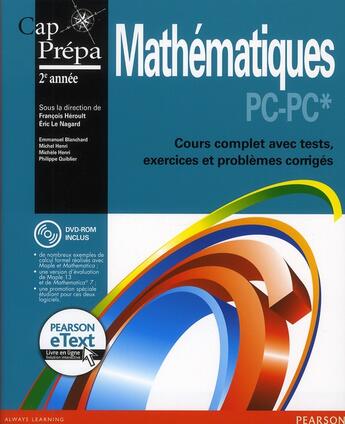 Couverture du livre « Maths prepa pc 2e annee + e text » de Le Nagard Heroult aux éditions Pearson