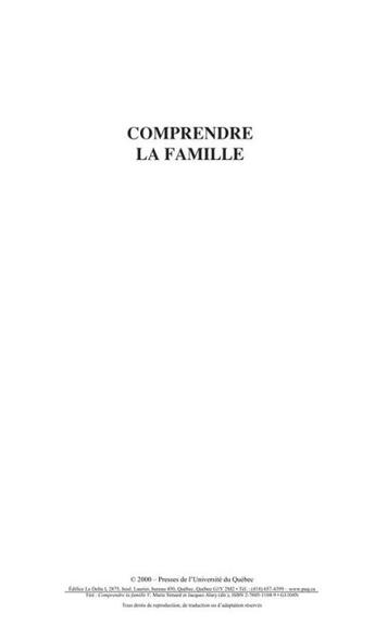 Couverture du livre « Comprendre la famille ; actes du 5e symposium québécois de recherche sur la famille » de Jacques Alary et Marie Simard aux éditions Presses De L'universite Du Quebec