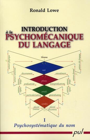 Couverture du livre « Introduction a la psychomecanique du langage t 01 psychosystemati » de Ronald Lowe aux éditions Presses De L'universite De Laval