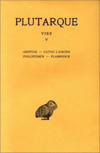 Couverture du livre « Vies Tome 5 » de Plutarque aux éditions Belles Lettres