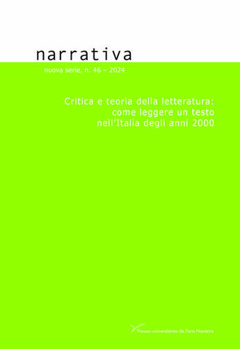 Couverture du livre « Narrativa n 46 : critica e teoria della letteratura: come leggere un testo nell'italia degli anni 20 » de Mengozzi Chiara aux éditions Pu De Paris Nanterre