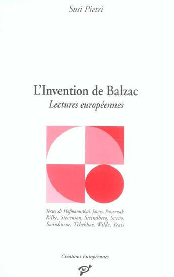 Couverture du livre « L'invention de Balzac ; lectures européennes » de Pietri Al aux éditions Pu De Vincennes