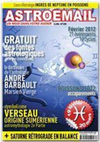 Couverture du livre « Astroemail t.109 ; février 2012 » de Claude Thebault aux éditions Astroemail