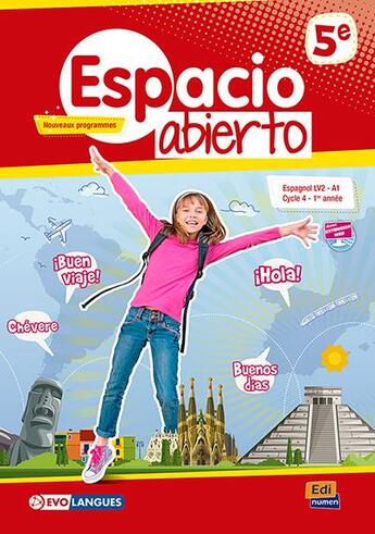 Couverture du livre « Espacio abierto : 5e ; libro del alumno » de Henry Laverny Lorite et Eugenia Auzas-Mota et Isabelle Bellissent aux éditions Edinumen