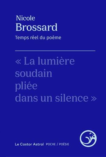 Couverture du livre « Temps réel du poème » de Nicole Brossard aux éditions Castor Astral