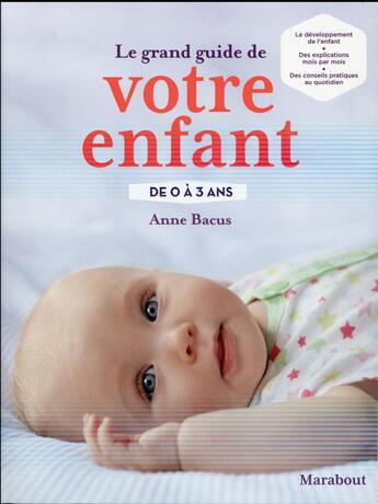 Couverture du livre « Le grand guide de votre enfant de 0 à 3 ans » de Anne Bacus aux éditions Marabout