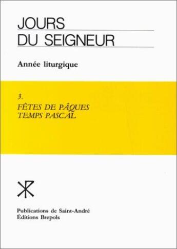 Couverture du livre « Jour du seigneur - temps pascal 3 » de  aux éditions Brepols