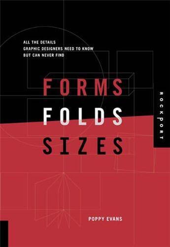 Couverture du livre « Forms folds and sizes » de Poppy Evans aux éditions Rockport
