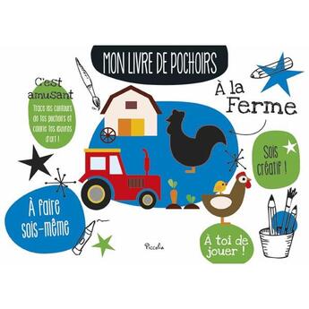 Couverture du livre « Mon livre de pochoir ; la ferme » de  aux éditions Piccolia