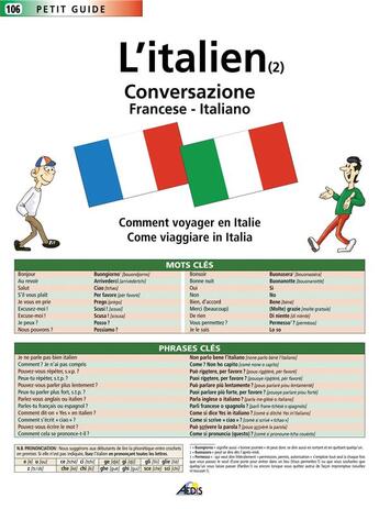 Couverture du livre « L'italien t.2 ; la conversation » de  aux éditions Aedis