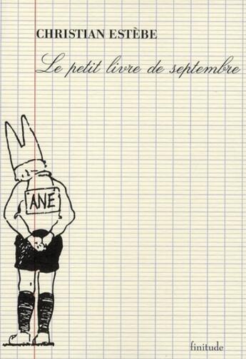 Couverture du livre « Le petit livre de septembre » de Christian Estebe aux éditions Finitude