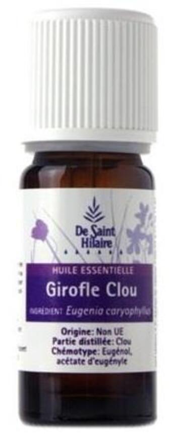 Couverture du livre « Huile essentielle girofle clou bio 10 ml » de  aux éditions Dg-exodif