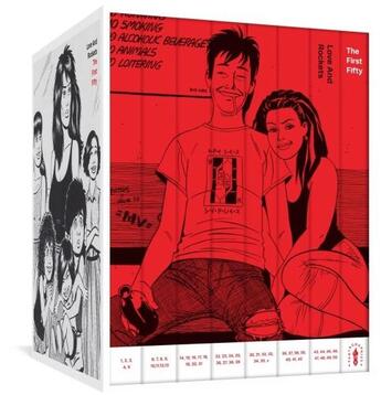 Couverture du livre « LOVE AND ROCKETS: THE FIRST FIFTY - THE CLASSIC 40TH ANNIVERSARY COLLECTION » de Hernandez, Gilbert, Jaime And Mario aux éditions Fantagraphics