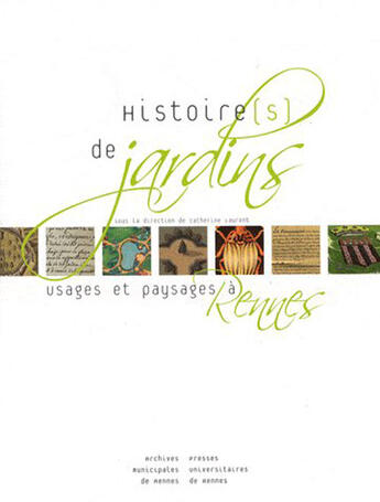 Couverture du livre « Histoire s de jardins » de Pur aux éditions Pu De Rennes