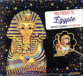 Couverture du livre « Ma pochette egypte - cartes a gratter et a colorier » de Severine Laurent aux éditions Play Bac