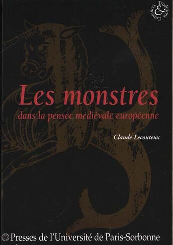 Couverture du livre « Monstres dans la pensee medievale » de Lecouteux C aux éditions Sorbonne Universite Presses