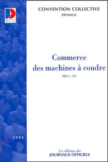 Couverture du livre « Commerce des machines a coudre » de  aux éditions Documentation Francaise